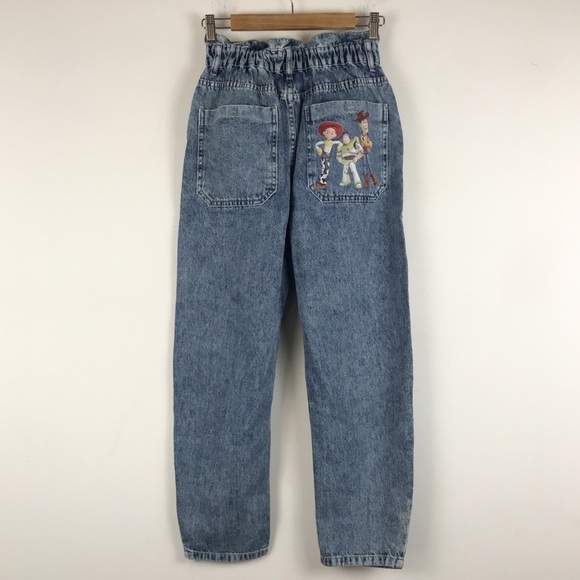 Zara x Disney Toy Story Paperbag High Waisted‎ Jeans Size 8 - Picture 7 of 15